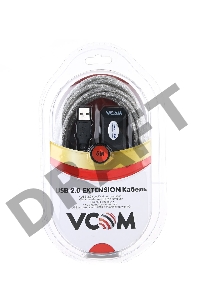 Кабель VCOM VUS7049-5M  USB2.0-repeater, удлинительный активный <Am-->Af> 5м