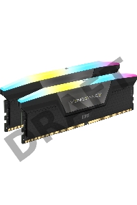 Модуль памяти Corsair Vengeance RGB  DDR5 Dimm CMH32GX5M2B5200C40 5200MHz 32GB 2x16GB Unbuffered, 40-40-40-77, XMP 3.0, Black Heatspreader, 1.25V (692850)