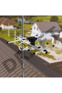 ТВ антенна наружная «Активная» для аналогового и цифрового ТВ - DVB-T2 (модель RX-408) (пакет) | 34-0408 | REXANT