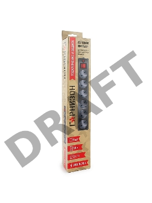 Сетевые фильтры Gembird Сетевой фильтр Гарнизон EHB-0 0,5 м 6 розеток черный для UPS