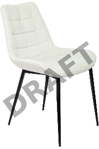 Стул для кухни Бюрократ KF-6_2 комплект 2шт молочный Velvet 20 металл черный на ножках (KF-6/VELV20_2)