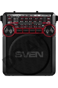 Радиоприемник АС SVEN SRP-355, красный (3 Вт, FM/AM/SW, USB, SD/microSD, фонарь, встроенный аккумулятор) АС SVEN SRP-355, красный (3 Вт, FM/AM/SW, USB, SD/microSD, фонарь, встроенный аккумулятор)
