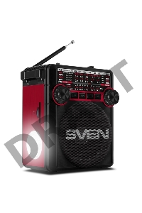Радиоприемник АС SVEN SRP-355, красный (3 Вт, FM/AM/SW, USB, SD/microSD, фонарь, встроенный аккумулятор) АС SVEN SRP-355, красный (3 Вт, FM/AM/SW, USB, SD/microSD, фонарь, встроенный аккумулятор)