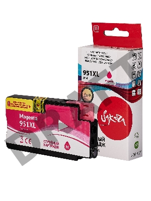 Струйный картридж Sakura CN047AE (№951XL Magenta) для HP, пурпурный, 26 мл., 1500 к.