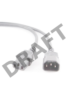 Шнур (кабель питания) Cablexpert ПВС-АП 3*0,75 C13С14, серый, 1,0 м  {150}