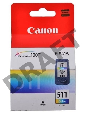 Картридж струйный CL-511 (2972B007) для Canon PIXMA MP240, PIXMA MP260, PIXMA MX320, PIXMA MX330 EMB, Цветной, 244стр., 9 мл.