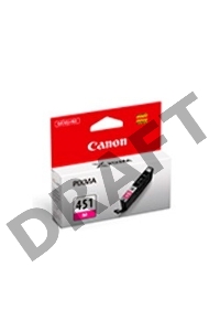Картридж струйный CLI-451M (6525B001) для Canon PIXMA iP7240/MG6340/MG5440, Пурпурный (Magenta), 319стр.