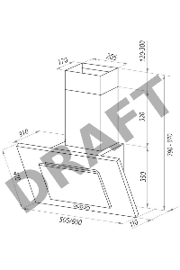 Вытяжка каминная Maunfeld TOWER C 50 белый управление: кнопочное (1 мотор)