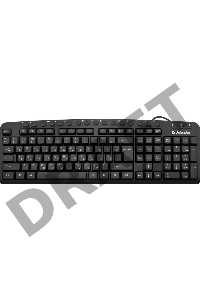 Клавиатура проводная  Defender Focus HB-470 RU USB (Черный) 123клавиши  (45470)