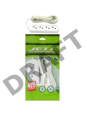 Удлинитель ДЖЕТТ РС-4 без з/м, 4р*3м ( провод ПВС 2х0,75 ) (35шт) 155-403 Удлинитель ДЖЕТТ РС-4 без з/м, 4р*3м ( провод ПВС 2х0,75 ) (35шт) 155-403