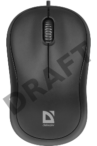 Мышь проводная  Defender Patch MS-759 черный,3 кнопки, 1000 dpi  52759