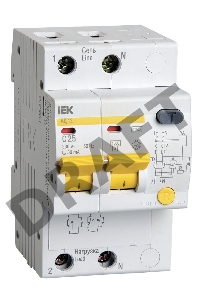 Выключатель автоматический дифференциального тока ИЭК 2п 25А/30мА  АД-12 MAD10-2-025-C-030