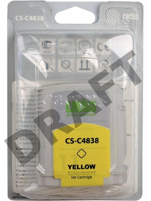 Картридж струйный Cactus CS-C4838 желтый для №11 HP 2000/2500/1000/1100/1200 (29ml)