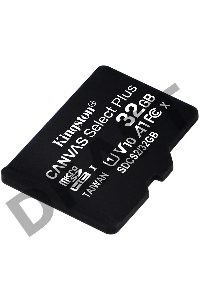 Флеш карта microSDHC 32GB microSDXC Class10 Kingston <SDCS2/32GBSP> Class10 UHS-I Canvas Select up to 100MB/s