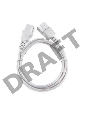 Шнур (кабель питания) Cablexpert ПВС-АП 3*0,75 C13С14, серый, 1,0 м  {150}