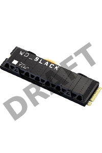 Накопитель WD SSD Black SN850X, 1.0TB, M.2(22x80mm), NVMe, PCIe 4.0 x4, 3D TLC, R/W 7300/6300MB/s, IOPs 800 000/1 100 000, TBW 600, DWPD 0.3, with Heat Spreader (12 мес.)
