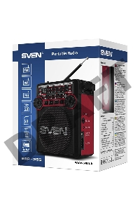 Радиоприемник АС SVEN SRP-355, красный (3 Вт, FM/AM/SW, USB, SD/microSD, фонарь, встроенный аккумулятор) АС SVEN SRP-355, красный (3 Вт, FM/AM/SW, USB, SD/microSD, фонарь, встроенный аккумулятор)