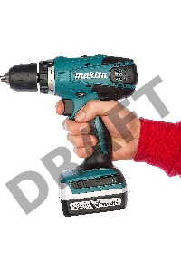 Дрель-шуруповерт Makita DF347DWE Дрель ак,{14.4В,2х1.5Ач Li-ion,БЗП-10мм,0-400\0-1400об\м,30\15Нм,1.4кг,чем,G-серия}