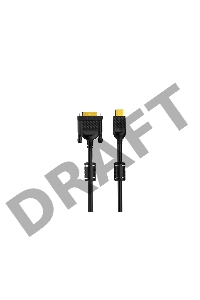 Кабель HDMI AM/DVI(24+1)M, 10м, CU, 1080P@60Hz, 2F, VCOM <CG484GD-10M>