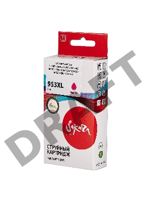 Струйный картридж Sakura F6U17AE (№953XL Magenta) для HP, пурпурный, 26 мл., 1600 к.
