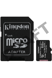 Флеш карта microSDHC 512GB microSDXC Class10 Kingston <SDCS2/512GB> UHS-I Canvas Select up to 100MB/s с адапт.