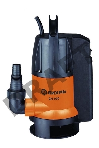 Насосы Вихрь ДН-900  68/2/3  Дренажный насос { 900 вт, глуб-8 м, max-15,5 м/час, частицы-35 мм }