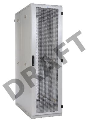 Шкаф серверный напольный ЦМО! 42U (600x1000) дверь перфорированная, задние двойные перфорированные (ШТК-С-42.6.10-48АА) (4 коробки)
