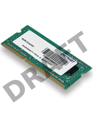 Память Patriot DDR3 4Gb 1600MHz SO-DIMM PSD34G160081S RTL PC3-12800 CL11  204-pin 1.5В