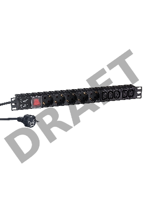 Блок розеток горизонтальный ExeGate ServerPro PDU-19H009 Al-5C135S-EU2.5-SW, 19 Блок розеток горизонтальный ExeGate ServerPro PDU-19H009 Al-5C135S-EU2.5-SW, 19