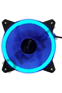 Вентилятор Aerocool REV Blue , 120x120x25мм, цвет светодиодов : синий, подсветка в виде двойного кольца, 3+4-Pin, 1200 об/мин, 41,3 CFM, 15,1 дБА