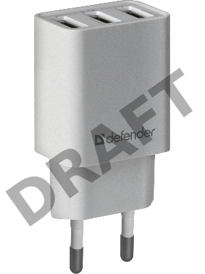 Сетевой адаптер Defender 3xUSB, 5V/3.1А , белый (UPA-31) (83587)