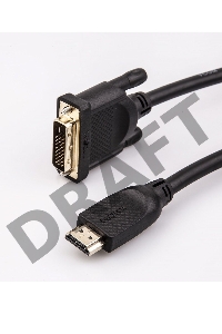 Кабель HDMI AM/DVI(24+1)M, 10м, CU, 1080P@60Hz, 2F, VCOM <CG484GD-10M>