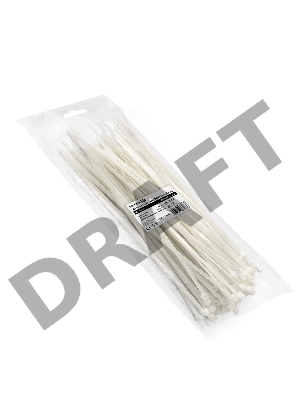 Стяжка (хомут) нейлоновая ExeGate EX293139RUS CV66-500x7.5W (нейлон 6.6, 500x7.5мм, неоткрывающаяся, halogen free, -40°C - +85°C, белая, 100 шт)