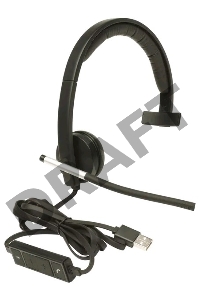 Наушники с микрофоном Logitech H650E черный 1.1м