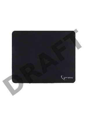 Коврик для мыши Gembird MP-BLACK, чёрный, размеры 220*180*1мм, полиэстер+резина