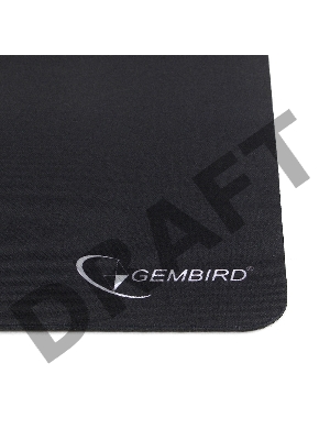 Коврик для мыши Gembird MP-BLACK, чёрный, размеры 220*180*1мм, полиэстер+резина