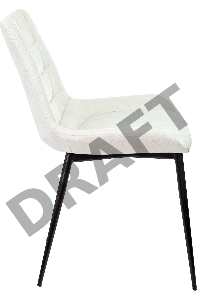 Стул для кухни Бюрократ KF-6_2 комплект 2шт молочный Velvet 20 металл черный на ножках (KF-6/VELV20_2)