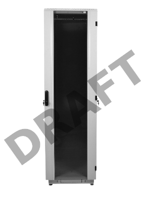 Шкаф телеком. напольный 42U (800x1000) дверь стекло (ШТК-М-42.8.10-1ААА) (3 коробки)