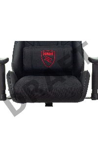 Кресло игровое Zombie Thunder 1 черный/карбон текстиль/эко.кожа с подголов. крестов. пластик