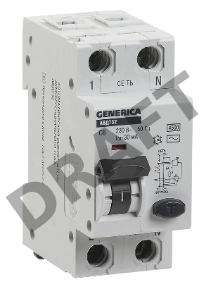 Выключатель автоматический диф. тока C25 30мА АВДТ 32 GENERICA ИЭК MAD25-5-025-C-30