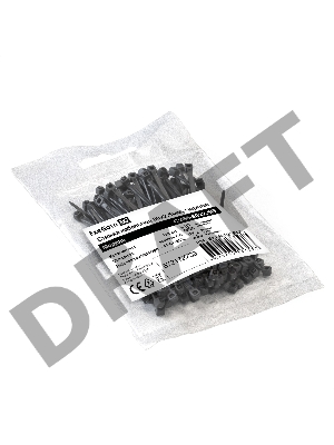 Стяжка (хомут) нейлоновая ExeGate EX293126RUS CV66-80x2.5B (нейлон 6.6, 80x2.5мм, неоткрывающаяся, halogen free, -40°C - +85°C, черная, 100 шт)