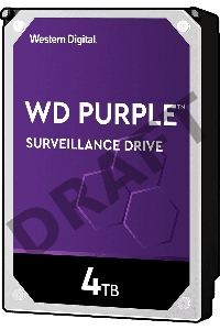 Жесткий диск Western Digital SATA-III 4Tb WD40PURZ Video Purple (5400rpm) 64Mb 3.5