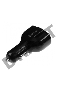 Зарядное устройство автомобильное ORIENT CAR QC-12V3B Quick Charge 3.0, 2xUSB-A + 1xUSB Type-C: QC выход - 5В,3.0A/ 9В,1.67А/ 12В,1.25А; 2,3