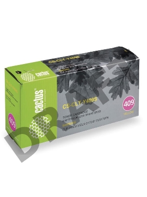 Тонер-картридж Cactus CS-CLT-Y409S для принтеров Samsung CLP-310/315, желтый, 1000 стр.