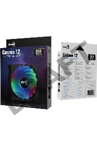 Вентилятор Aerocool Cosmo, Fixed RGB LED, 120x120x25мм, MOLEX 4-PIN