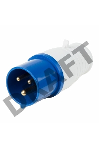 Вилка 013  переносная 2Р+РЕ 16А 220В IP44 REXANT