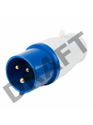 Вилка 013  переносная 2Р+РЕ 16А 220В IP44 REXANT