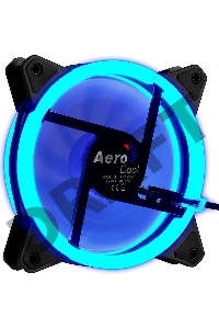 Вентилятор Aerocool REV Blue , 120x120x25мм, цвет светодиодов : синий, подсветка в виде двойного кольца, 3+4-Pin, 1200 об/мин, 41,3 CFM, 15,1 дБА