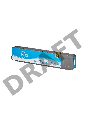 Струйный картридж Sakura F6T81AE (№973X Cyan) для HP, голубой, 110 мл., 7000 к.