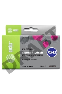 Картридж струйный Cactus CS-EPT0543 пурпурный для Epson Stylus Photo R800/ R1800 (16,2ml)